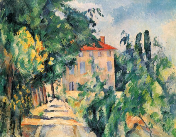 House with Red Roof by Paul Cezanne